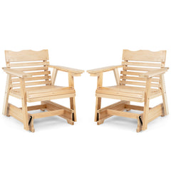 Outdoor Rocking Chair with High Back and Widened Armrests