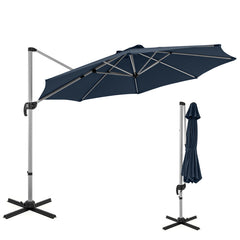 11 FT Outdoor Patio Umbrella with 360° Rotation and Adjustable Tilt