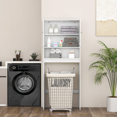 Over The Toilet Storage Cabinet with Double Doors and Adjustable Shelf