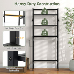3-Tier Over Toilet Storage Shelf with Adjustable Bottom Bar
