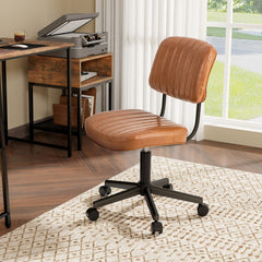 PU Leather Adjustable Office Chair Swivel Task Chair with Backrest