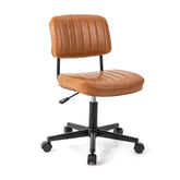 PU Leather Adjustable Office Chair Swivel Task Chair with Backrest