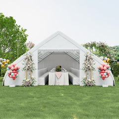 20 x 40 FT Peach Shaped Party Tent Wedding Canopy with Zipper Doors