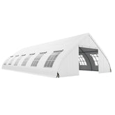 20 x 40 FT Peach Shaped Party Tent Wedding Canopy with Zipper Doors