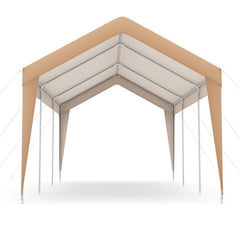 10 x 20 Feet Patio Heavy Duty All-Weather Tent Carport with Galvanized Steel Frame