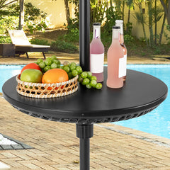 Patio Umbrella Table Tray Adjustable with Umbrella Poles