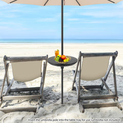Patio Umbrella Table Tray Adjustable with Umbrella Poles