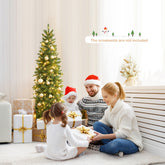 Pencil Christmas Tree with 180 Warm White and Multi-color LED Lights