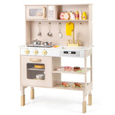 Play Kitchen Height Adjustable with Microwave and Lights and Sounds