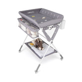 Portable Baby Changing Table with 3-Level Adjustable Height In Gray
