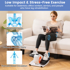 Under Desk Elliptical Machine with Display Monitor for Home Office