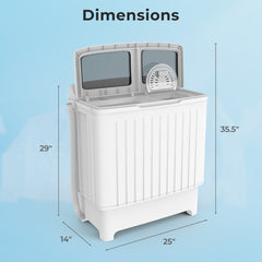 20 lbs Portable Washing Machine with Built-in Gravity Drain