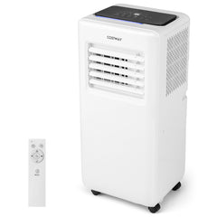 8000 BTU Portable Air Conditioner with Remote Control and LED Digital Display