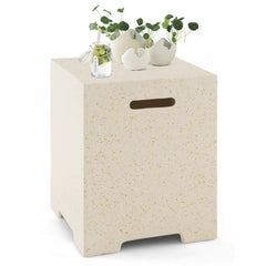 2-in-1 Gas Tank Holder Side Table with Protective Cover