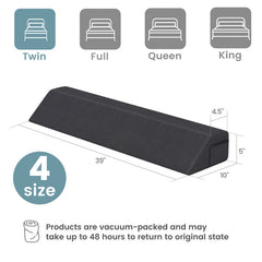 Bed Wedge Pillow with Storage Bag