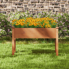 Raised Garden Bed with Legs and Drainage Holes for Backyard