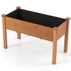 Raised Garden Bed with Legs and Drainage Holes for Backyard