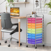 10 Drawer Rolling Storage Cart Organizer with 4 Universal Casters
