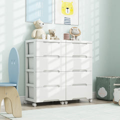 Rolling Storage Cabinet with Universal Wheels and 5/6/7 Drawers