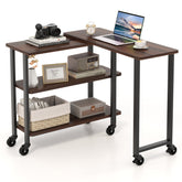 360° Free Rotating Sofa Side Table with Swivel and Sliding Tabletop