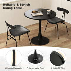 31.5 Inch Round Dining Table with Anti-Slip PP Ring