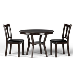 5-Piece Round Dining Table Set Wooden Kitchen Modern Table and 4 Chairs