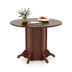 Round Dining Table with Pedestal Base for 4-6 People