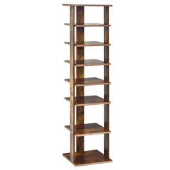 7-Tiers Vertical Wooden Space Saving Shoe Rack for Front Door