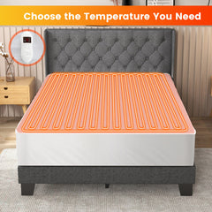 Electric Heated Mattress Pad with Adjustable Temperatures 10 H Timer