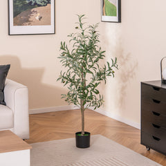 4.5 Feet Tall Artificial Olive Tree Fake Potted Trees with Realistic Fruits