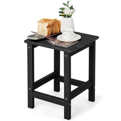 Set of 2 14 Inch Square Weather-Resistant Adirondack Side Table