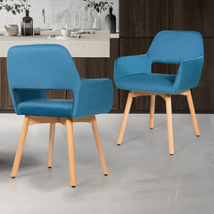 2 Pieces Modern Upholstered Accent Armchairs Set