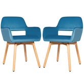 2 Pieces Modern Upholstered Accent Armchairs Set