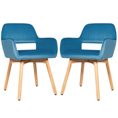 2 Pieces Modern Upholstered Accent Armchairs Set