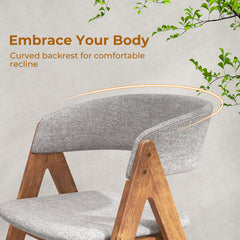 Set of 2 Soft Padded Accent Armchairs for Dining Room