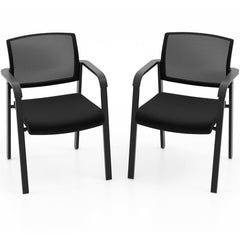 Set of 2 Stackable Reception Room Chairs with Padded Seat