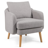 Sherpa Accent Chair Modern Living Room Chair with Seat Cushion