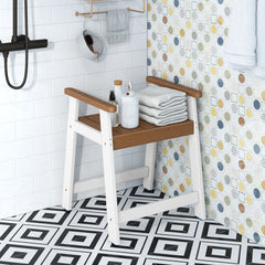 Heavy Duty Shower Bench with Arms for Inside Shower Shaving Legs