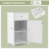 Single Door Bathroom Cabinet with Adjustable Shelf and Drawer