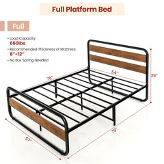 Arc Platform Bed with Headboard and Footboard