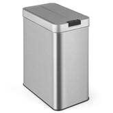 13.2 Gal Stainless Steel Frame Slim Kitchen Trash Can with Wing Lids