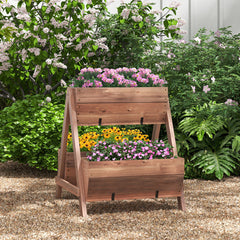 Freestanding Vertical Raised Garden bed with 3 Wooden Planter Boxes