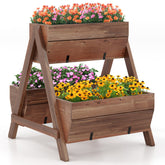 Freestanding Vertical Raised Garden bed with 3 Wooden Planter Boxes