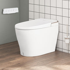Elongated Smart Bidet Toilet Heated Seat Sensor Auto