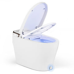Elongated Smart Bidet Toilet Heated Seat Sensor Auto