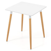 Square Dining Table with Adjustable Foot Pads for Dining Room Kitchen