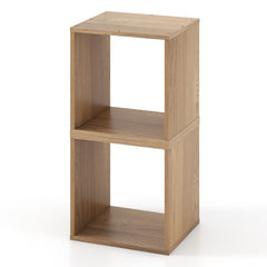 2 Cubes Stackable Bookcase for Living Room and Study