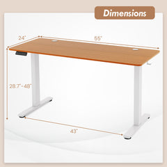 55 x 24 Inches Sit Stand Home Office Desk with 3 Memory Height Settings
