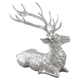 Standing Reindeer Statue Aluminum Deer Sculpture for Indoors Christmas Decor