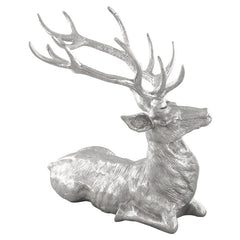 Standing Reindeer Statue Aluminum Deer Sculpture for Indoors Christmas Decor